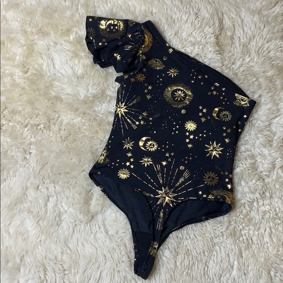 Carbon 38 Cosmic Celestial One Shoulder Bodysuit - Picture 9 of 13